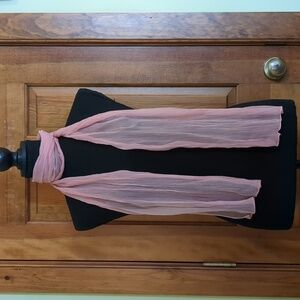 Alicia Mugetti Peach Sheer Scarf